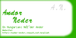 andor neder business card